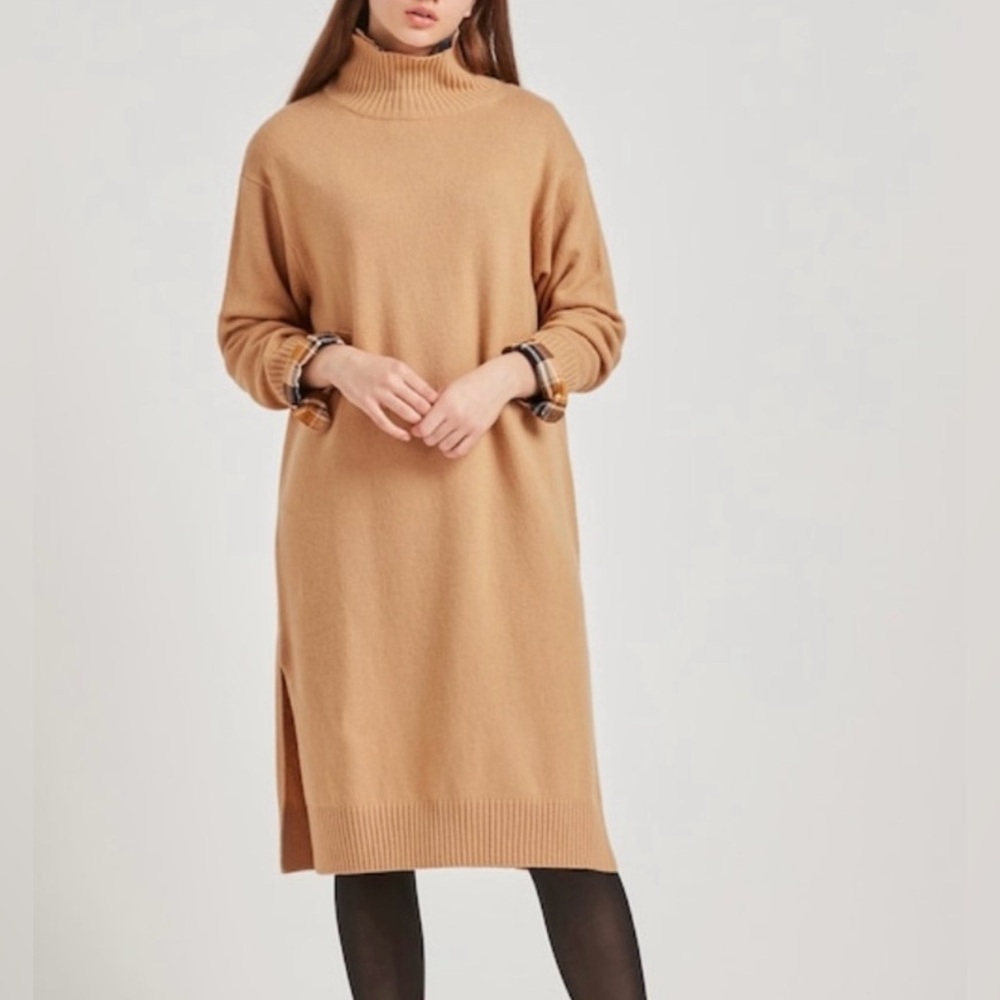 Uniqlo Wool Blended High Neck Slit Dress (NWT)
